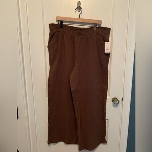 Soft brown wide leg pants